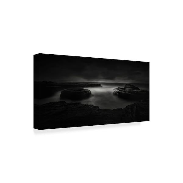 Yucel Basoglu 'Black Landscape' Canvas Art,12x24